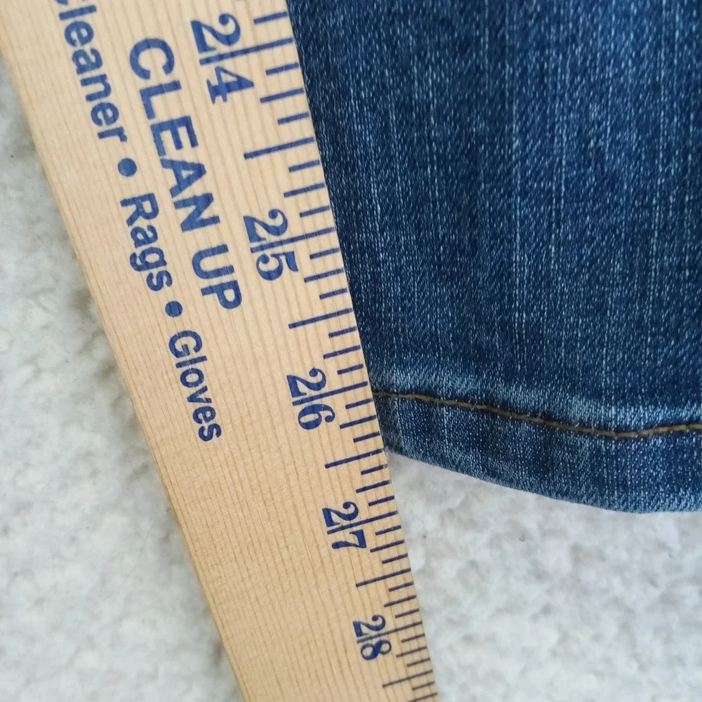 Chaps Denim Madden Straight Blue Jeans Womens Size 2P Petite Stretch Medium Wash